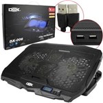 Ficha técnica e caractérísticas do produto Suporte para Notebook de 17A´A´ com 4 Cooler Dx-006 Dex