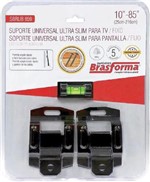 Ficha técnica e caractérísticas do produto Suporte Universal Ultra Slim para Tv/fixo 10 a 85 - Sbrub859 - Brasforma
