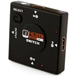 Ficha técnica e caractérísticas do produto Switch HDMI 1080P 3D 3 Portas Exbom