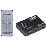 Ficha técnica e caractérísticas do produto Switch HDMI 5 Entradas 1 Saída 1.3V com Suporte 3D e 1080P - SWH5-1 Vinik.