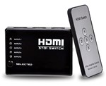 Ficha técnica e caractérísticas do produto Switch HDMI 5 Portas com Controle Remoto