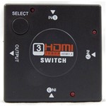 Ficha técnica e caractérísticas do produto Switch Hdmi com 3 Entradas e 1 Saída