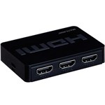 Ficha técnica e caractérísticas do produto Switch HDMI 3 Portas 3 em 1 Preto 18M Multilaser WI290