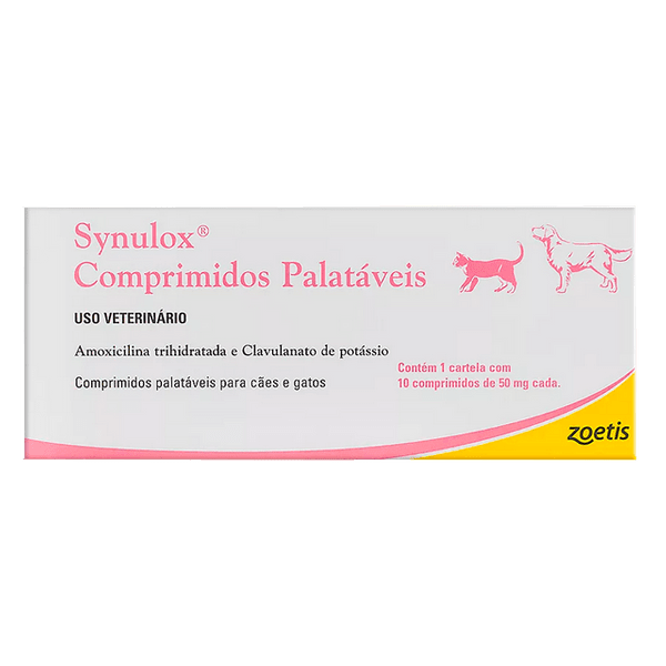 Ficha técnica e caractérísticas do produto Synulox 50- 10 Comprimidos