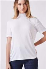 Ficha técnica e caractérísticas do produto T-Shirt Gola Alta Branco - M