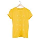 Ficha técnica e caractérísticas do produto T-shirt #imasturbate - Amarela / M / Branco