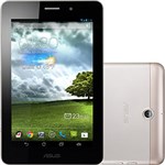 Ficha técnica e caractérísticas do produto Tablet Asus Fonepad com Intel Atom e Android 4.1 Tela de 7 " Wi-Fi e 3G Memória de 16GB Dourado
