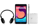 Tablet DL Creative Tab com Headphone 8GB 7” Wi-Fi - Proc. Quad Core Android 7.1 Câmera Integrada