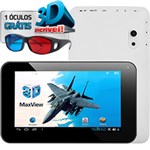 Ficha técnica e caractérísticas do produto Tablet DL 3D Max View com Android 4.0 Wi-Fi e 3G Tela 7'' Touchscreen Branco e Memória Interna 8GB