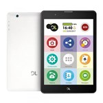Tablet DL TabFácil para Idosos com SOS, Lazer, Bate-papo, Saúde, Ligações, Jogos e 3G - Branco