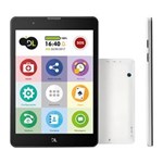 Ficha técnica e caractérísticas do produto Tablet DL TabFácil TX385 Branco com Tela de 7.85", 8GB, Câmera 2MP, Wi-Fi, 3G, Bluetooth, Android 7.0 e Processador Quad Core