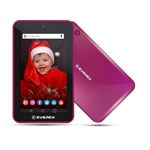 Tablet Everex Tela 7" Wifi Quad-Core 1gb 8Gb Android Go 8.1 Fone Micro SD Câmera 2.0Mp Usb Rosa