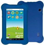 Ficha técnica e caractérísticas do produto Tablet Infantil 7Pol Quad Core Dual Câmera 2MP + 1.3MP Android 4.4 Mirage 42T Azul