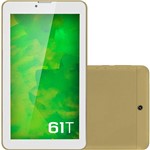 Ficha técnica e caractérísticas do produto Tablet Mirage 61T 2003 8GB 3G Tela 7" Android Quad Core - Dourado