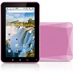 Tablet Multilaser Diamond com Android 2.3 Wi-Fi Tela 7'' Touchscreen Rosa e Memória Interna 512MB