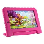 Tablet Infantil Criança Multilaser Kids Quadcore + Capa Rosa