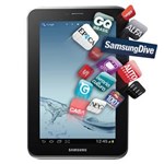Ficha técnica e caractérísticas do produto Tablet Samsung Galaxy Tab 2 7.0 P3110 com Tela 7,0”, Processador Dual Core 1.0 GHz, 16GB, Câmera 3.2MP, Wi-Fi, GPS, Bluetooth e Android 4.0