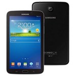Ficha técnica e caractérísticas do produto Tablet Samsung Galaxy Tab 3 com Tela 7” SM-T2100, 8GB, Processador Dual Core de 1.2GHz, Câmera 3MP, Wi-Fi e Android 4.1 - Preto