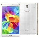 Ficha técnica e caractérísticas do produto Tablet Samsung Galaxy Tab S com Tela 8.4” Super Amoled, 16GB, Processador Octa-Core, 4G, Câmera 8MP, Wi-Fi, A-GPS e Android 4.4 - Branco