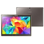 Ficha técnica e caractérísticas do produto Tablet Samsung Galaxy Tab S Wi-Fi com Tela 10.5” Super Amoled, 16GB, Câmera 8MP, GPS, Android 4.4 e Processador Octa-Core - Bronze