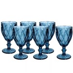 Taça para Água Diamond Azul 6 Unidades