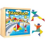 Ficha técnica e caractérísticas do produto Tangram 70 Peças Cx em Madeira