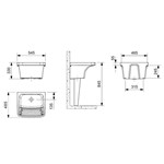 Ficha técnica e caractérísticas do produto Tanque Simples Louça Branca 31L 82x54,5x48,5cm Celite