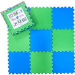 Tapete Azul C/ 9 Pçs Azul / Verde Exclusivo - Milly Toy's