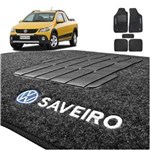Ficha técnica e caractérísticas do produto Tapete Carpete da Saveiro 2010 Á 2014 Grafite com Trava Segurança