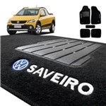Ficha técnica e caractérísticas do produto Tapete Carpete da Saveiro G5 Preto com Trava Segurança