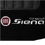 Ficha técnica e caractérísticas do produto Tapete Carpete Grand Siena Preto 2012 2013 2014 Logo Bordado Fiat 2 Lados Dianteiro
