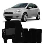 Ficha técnica e caractérísticas do produto Tapete Carpete Punto Preto 2007 2008 2009 2010 2011 2012 Logo Bordado Fiat 2 Lados Dianteiro