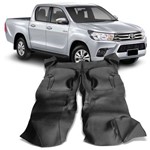 Ficha técnica e caractérísticas do produto Tapete de Luxo Couro Ecológico Toyota Hilux Cd 2016 e 2017 Proteção Assoalho Impermeável Preto