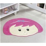 Ficha técnica e caractérísticas do produto Tapete de Pelúcia Infantil com Formato Menina com Laço Pink