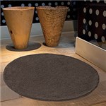 Ficha técnica e caractérísticas do produto Tapete de Sala Angorá Marrom Taupe 100cm Circular - Casa & Conforto