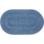 Ficha técnica e caractérísticas do produto Tapete Double Azul (45x60cm) Oval - Aroeira