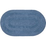 Ficha técnica e caractérísticas do produto Tapete Double Azul (50x80cm) Oval - Aroeira