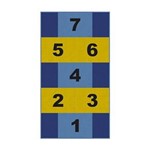 Ficha técnica e caractérísticas do produto Tapete Infantil Big Amarelinha Azul 94x124 Casaborda - Azul