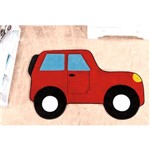 Ficha técnica e caractérísticas do produto Tapete Infantil em Formato Big de Carro Aventura 132x84cm Vermelho - Guga Tapetes