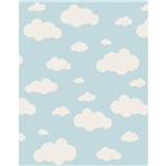 Ficha técnica e caractérísticas do produto Tapete Nuvens Antiderrapante 100x140cm Azul Casa Dona