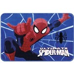 Ficha técnica e caractérísticas do produto Tapete Oriental Marvel Spiderman Teia 80x120cm Azul Jolitex