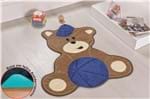 Ficha técnica e caractérísticas do produto Tapete Premium Formato Urso Baby Azul Royal