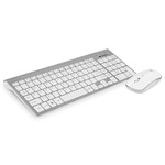 Ficha técnica e caractérísticas do produto Teclado e Mouse Sem Fio ABNT2 1600DPI Branco - C3 Tech