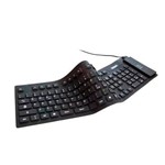 Ficha técnica e caractérísticas do produto Teclado Flexível de Silicone Usb Keyboard Cor Preto Plug And Play Utilizado em Pc Notebook