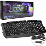 Ficha técnica e caractérísticas do produto Teclado Gamer LED Multimidia USB ABNT2 BK-G35 EXBOM
