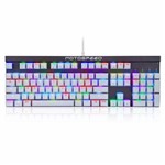 Ficha técnica e caractérísticas do produto Teclado Mecânico Motospeed Ck103 Gamer Branco Switch Outemu Azul Rgb