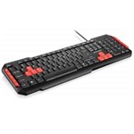Ficha técnica e caractérísticas do produto Teclado Multimídia Gamer Red Keys USB TC160 Multilaser