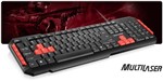 Ficha técnica e caractérísticas do produto Teclado Multimídia Gamer Red Keys Usb TC160 - Multilaser