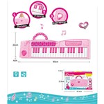 Ficha técnica e caractérísticas do produto Teclado Musical Dobrável Piano Infantil Rosa - MC18301