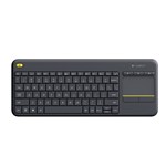 Ficha técnica e caractérísticas do produto Teclado Preto Logitech Wireless TouchPad Keyboard K400